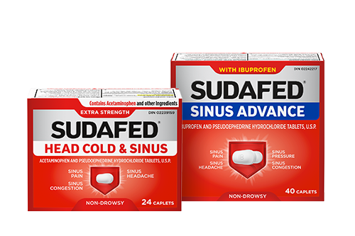 A group of Sudafed products